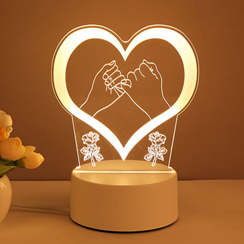 3D Acrylic LED Lamp – USB Neon Night Light