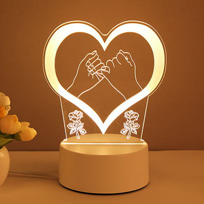 3D Acrylic LED Lamp – USB Neon Night Light