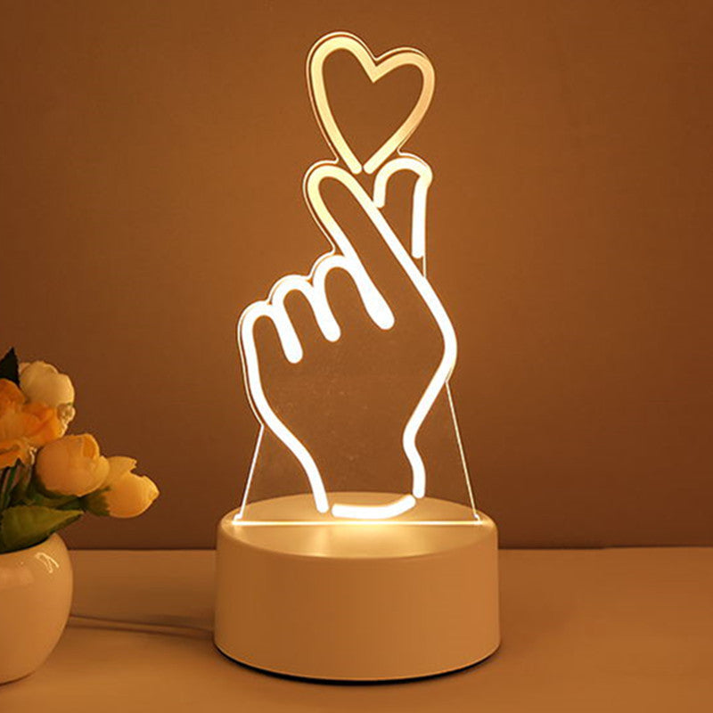 3D Acrylic LED Lamp – USB Neon Night Light