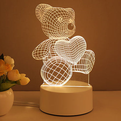 3D Acrylic LED Lamp – USB Neon Night Light