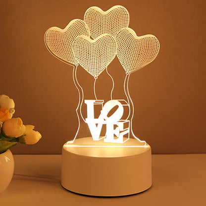 3D Acrylic LED Lamp – USB Neon Night Light