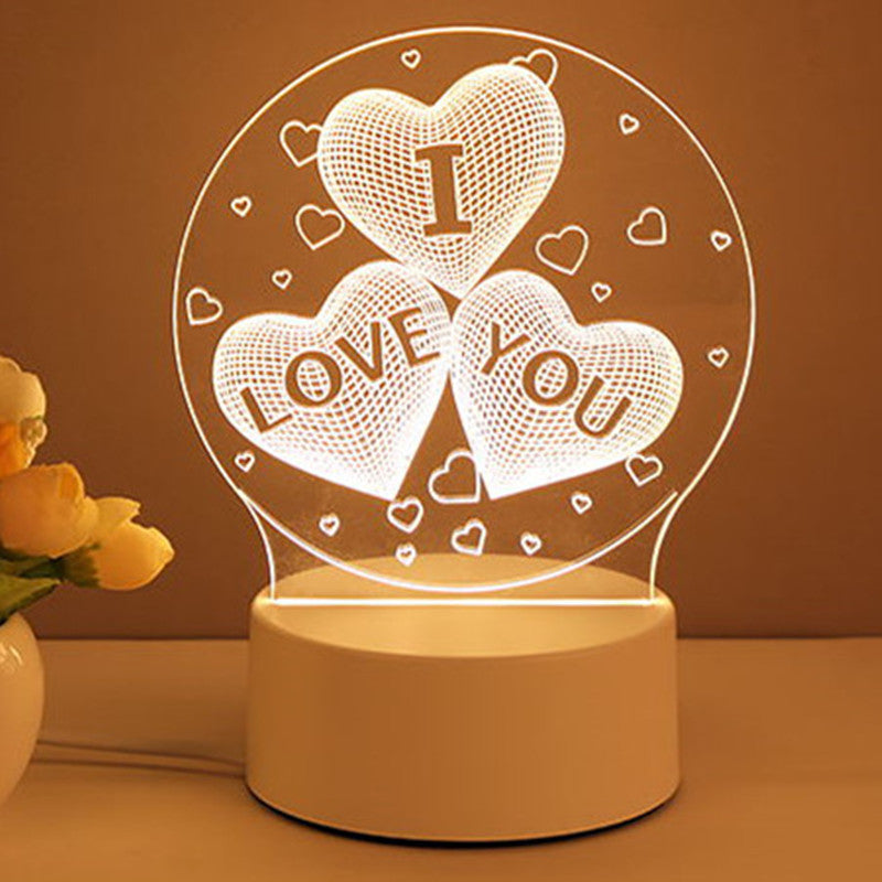 3D Acrylic LED Lamp – USB Neon Night Light
