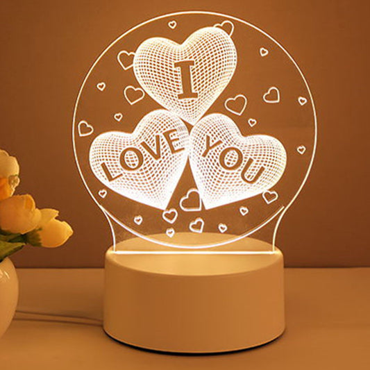 3D Acrylic LED Lamp – USB Neon Night Light