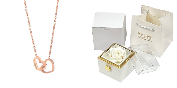 Rotating Soap Flower Rose Gift Box – Valentine’s Day Jewelry Packaging